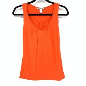 Mng Basics Layred V-Neck Tank Top Womens Size Small Orange